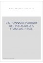 DICTIONNAIRE PORTATIF DES PREDICATEURS FRANCAIS. (1757).