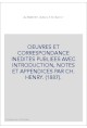 OEUVRES ET CORRESPONDANCE INEDITES PUBLIEES AVEC INTRODUCTION, NOTES ET APPENDICES PAR CH. HENRY. (1887).