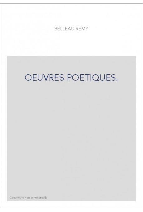 OEUVRES POETIQUES.