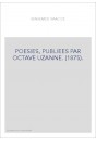 POESIES, PUBLIEES PAR OCTAVE UZANNE. (1875).
