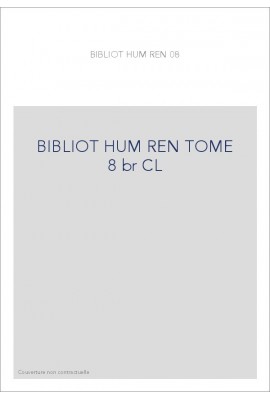 BIBLIOTHEQUE D HUMANISME T 8
