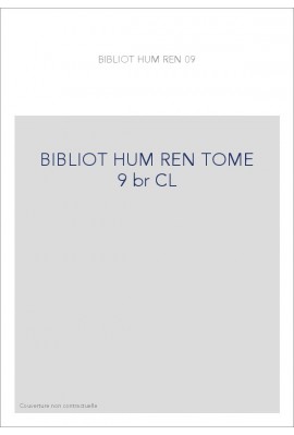 BIBLIOTHEQUE D HUMANISME T 9