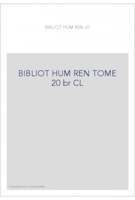 BIBLIOTHEQUE D HUMANISME T 20
