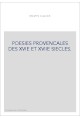 POESIES PROVENCALES DES XVIE ET XVIIE SIECLES.