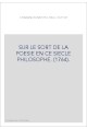 SUR LE SORT DE LA POESIE EN CE SIECLE PHILOSOPHE. (1764).