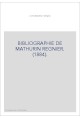 BIBLIOGRAPHIE DE MATHURIN REGNIER. (1884).
