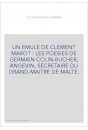 LES POÉSIES DE GERMAIN COLIN-BUCHER, ANGEVIN, SECRÉTAIRE DU GRAND-MAÎTRE DE MALTE.