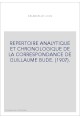 REPERTOIRE ANALYTIQUE ET CHRONOLOGIQUE DE LA CORRESPONDANCE DE GUILLAUME BUDE. (1907).