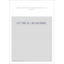 LETTRE A L'ACADEMIE.(1897-1899).