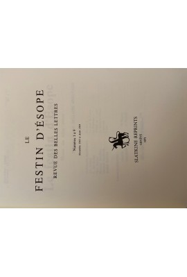 LE FESTIN D'ÉSOPE.(1903-1904)