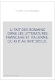 LI FAIT DES ROMAINS DANS LES LITTERATURES FRANCAISE ET ITALIENNE, DU XIIIE AU XVIE SIECLE.