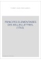 PRINCIPES ELEMENTAIRES DES BELLES-LETTRES. (1763).