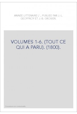L'ANNEE LITTERAIRE. (1800).