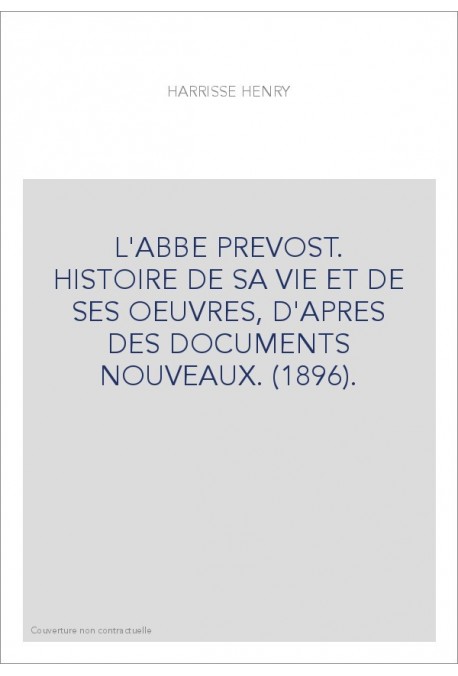 L'ABBÉ PRÉVOST.
