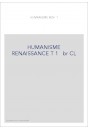 HUMANISME RENAISSANCE T 1