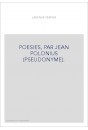 POESIES, PAR JEAN POLONIUS (PSEUDONYME).