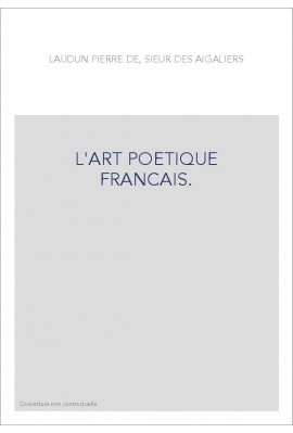 L'ART POETIQUE FRANCAIS.