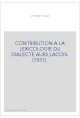 CONTRIBUTION A LA LEXICOLOGIE DU DIALECTE AURILLACOIS. (1931).