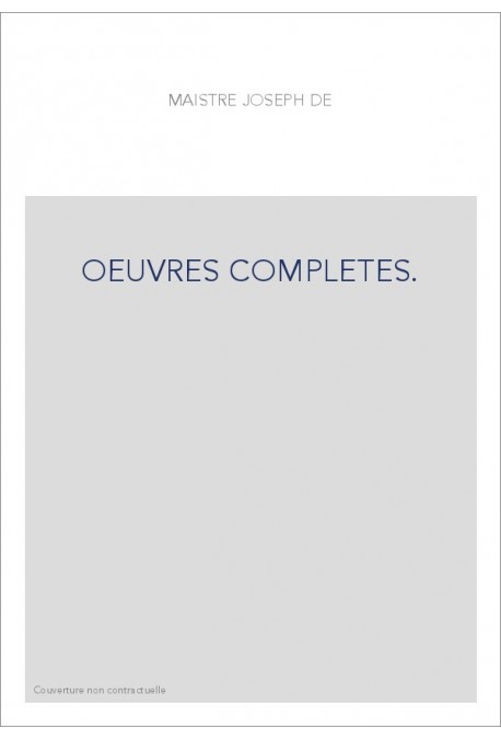 OEUVRES COMPLETES.