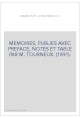 MEMOIRES, PUBLIES AVEC PREFACE, NOTES ET TABLE PAR M. TOURNEUX. (1891).
