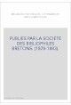 PUBLIES PAR LA SOCIETE DES BIBLIOPHILES BRETONS. (1878-1883).
