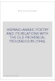 HISPANO-ARABIC POETRY AND ITS RELATIONS WITH THE OLD PROVENCAL TROUBADOURS (1946).