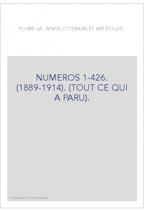 NUMEROS 1-426. (1889-1914). (TOUT CE QUI A PARU).