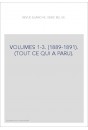 VOLUMES 1-3. (1889-1891). (TOUT CE QUI A PARU).