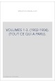 VOLUMES 1-3. (1902-1904). (TOUT CE QUI A PARU).