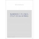 NUMEROS 1-19. (1861). (TOUT CE QUI A PARU).