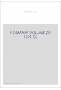 ROMANIA VOLUME 20 ( 1891 ) CL