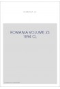 ROMANIA VOLUME 23 ( 1894 ) CL