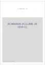 ROMANIA VOLUME 28 ( 1899 ) CL