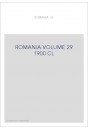 ROMANIA VOLUME 29 ( 1900 ) CL