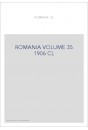 ROMANIA VOLUME 35 ( 1906 ) CL
