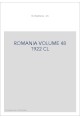 ROMANIA VOLUME 48 ( 1922 ) CL