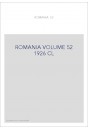 ROMANIA VOLUME 52 ( 1926 ) CL