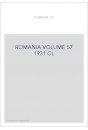 ROMANIA VOLUME 57 ( 1931 ) CL