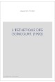 L'ESTHETIQUE DES GONCOURT. (1920).