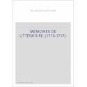 MEMOIRES DE LITTERATURE. (1715-1717).