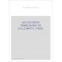 LES SOURCES FRANCAISES DE GOLDSMITH. (1924).