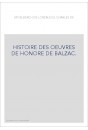 HISTOIRE DES OEUVRES DE HONORE DE BALZAC.