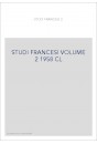 STUDI FRANCESI VOLUME 2 (1958)