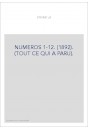NUMEROS 1-12. (1892). (TOUT CE QUI A PARU).