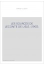 LES SOURCES DE LECONTE DE LISLE. (1907).