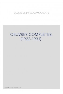 OEUVRES COMPLETES. (1922-1931).