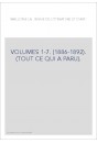VOLUMES 1-7. (1886-1892). (TOUT CE QUI A PARU).