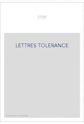 LETTRES SUR LA TOLERANCE. PRESENTE PAR PAUL VERNIERE. (1825).
