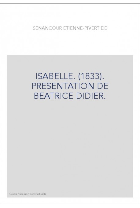 ISABELLE. (1833). PRESENTATION DE BEATRICE DIDIER.