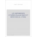 LES IMPRIMERIES D'YVERDON AUX XVIIE ET XVIIIE SIECLE. (1945).